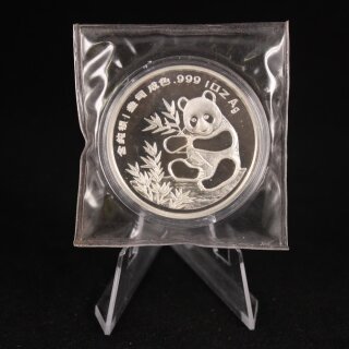 China Volksrepublik Medaille 1993 Panda, INTERNATIONAL COIN SHOW Silber 1oz PP