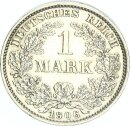 Kaiserreich 1 Mark 1906 E großer Adler Silber vz+ Jäger 17