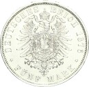 Bayern Ludwig II. 5 Mark 1876 D Silber vz+ Jäger 42