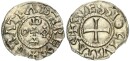 Frankreich Karolinger Odo Denar 887-898 Silber vz