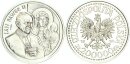 Polen Dritte Republik 200000 Zlotych 1991 Warschau Papst Johannes Paul II. Silber berührte PP