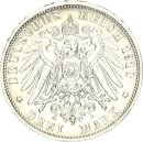 Württemberg Wilhelm II. 3 Mark 1910 F Silber f. vz Jäger 175