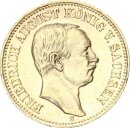 Sachsen Friedrich August III. 10 Mark 1909 E Gold f....