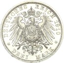 Preußen Wilhelm II. 3 Mark 1910 A  Silber PP Jäger 103