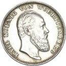 Württemberg Karl 2 Mark 1876 F Silber f. vz/vz...