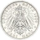 Preußen Wilhelm II. 3 Mark 1909 A  Silber ss+ Jäger 103