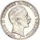 Preußen Wilhelm II. 3 Mark 1910 A  Silber f. vz...