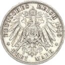 Preußen Wilhelm II. 3 Mark 1910 A  Silber f. vz Jäger 103