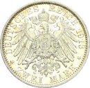Preußen Wilhelm II. 2 Mark 1913 A Regierungsjubiläum Silber pfr., f. stgl./stgl. Jäger 111