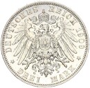 Sachsen Friedrich August III. 3 Mark 1909 E Silber f. vz/vz Jäger 135