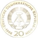 DDR Gedenkmünze 20 Mark 1966 A Gottfried Wilhelm Leibniz Silber pfr., f. stgl. Jäger 1518