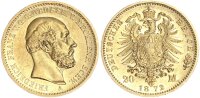 Mecklenburg-Schwerin Friedrich Franz II. 20 Mark 1872 A gold vz/vz+
