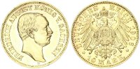 Sachsen Friedrich August III. 10 Mark 1906 E gold pfr., f. stgl.