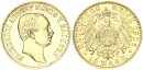 Sachsen Friedrich August III. 10 Mark 1906 E Gold pfr., f. stgl. Jäger 267