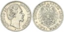 Bayern Ludwig II. 2 Mark 1883 D Silber ss+ Jäger 41