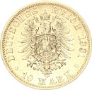 Bayern Ludwig II. 10 Mark 1881 D Gold ss/f. vz Jäger 196