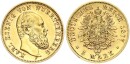 Württemberg Karl 5 Mark 1877 F Gold vz/vz+ Jäger 291
