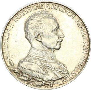 Preußen Wilhelm II. 2 Mark 1913 A Regierungsjubiläum Silber vz/vz+ Jäger 111