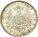 Preußen Wilhelm II. 2 Mark 1913 A Regierungsjubiläum Silber pfr., stgl. Jäger 111