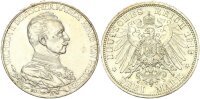 Preußen Wilhelm II. 3 Mark 1913 A Regierungsjubiläum Silber pfr., stgl. Jäger 112