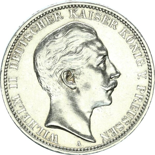 Preußen Wilhelm II. 3 Mark 1909 A silver vz