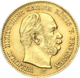 Preußen Wilhelm I. 5 Mark 1877 C Gold vz Jäger 244
