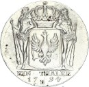Brandenburg-Preußen Friedrich Wilhelm II. Taler 1794 B (Breslau) Silber vz