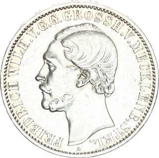 Mecklenburg-Strelitz Friedrich Wilhelm Taler 1870 A Silber ss+
