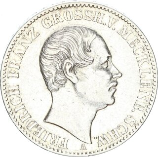 Mecklenburg-Schwerin Friedrich Franz II. Taler 1848 Silber ss+