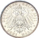 Sachsen Friedrich August III. 3 Mark 1911 E Silber vz Jäger 135
