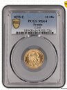 Preußen Wilhelm I. 10 Mark 1878 C PCGS MS64 Gold...