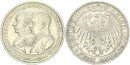 Mecklenburg-Schwerin Friedrich Franz IV. 5 Mark 1915 A Silber vz/vz+ Jäger 89