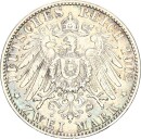 Sachsen-Meiningen Georg II. 2 Mark 1902 D kurzer Bart Silber ss Jäger 151b.