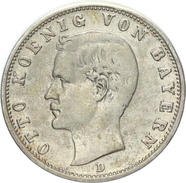 Bayern Otto 2 Mark 1903 D Silber ss+ Jäger 45