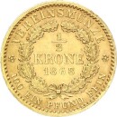 Brandenburg-Preußen Wilhelm I. 1/2 Vereinskrone 1868 A Gold vz+