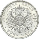 Sachsen Albert 5 Mark 1898 E Silber f. stgl. Jäger 125