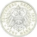 Preußen Wilhelm II. 5 Mark 1908 A Silber ss Jäger 104