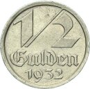 Danzig Freie Stadt 1/2 Gulden 1932 (A) Wappen von Danzig vz Jäger D14