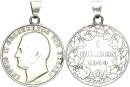 Hessen-Darmstadt Ludwig II. 1 Gulden 1840 als Kettenanhänger Silber s-ss
