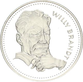 Deutschland Berühmte Personen Platinmedaille 1997 Willy Brandt Platin PP