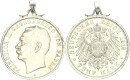 Baden Friedrich II. 5 Mark 1913 G gehenkelt Silber vz/vz+ Jäger 40