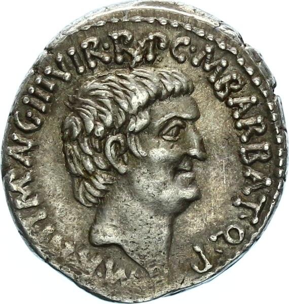 Römische Imperatorische Prägungen Marcus Antonius AR-Denar 41 v. Chr. silver ss-vz