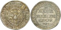 Münster-Bistum Friedrich Christian von Plettenberg 24 Mariengroschen 1693 J-O Silber f. vz