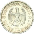 Drittes Reich 5 Reichsmark 1935 A Paul von Hindenburg Silber pfr., f. stgl. Jäger 360