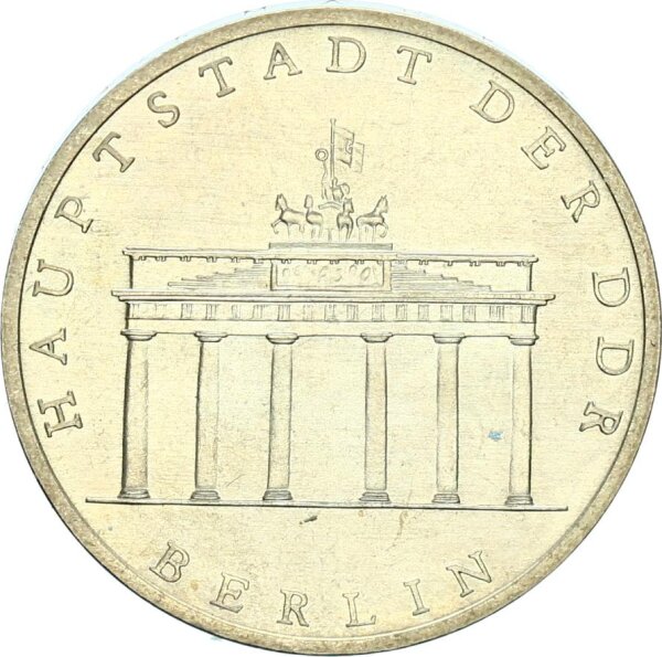DDR Gedenkmünze 5 Mark 1980 A Berlin, Brandenburger Tor pfr., stgl.