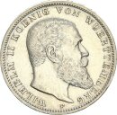 Württemberg Wilhelm II. 3 Mark 1910 F Silber f. vz...