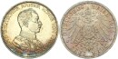 Preußen Wilhelm II. 3 Mark 1914 A Regierungsjubiläum Silber vz/stgl. Jäger 113