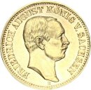 Sachsen Friedrich August III. 10 Mark 1906 E Gold...