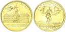 Brandenburg-Preußen Friedrich II. der Große Goldmedaille zu einem Dukaten 1763 auf den Frieden von Hubertusburg Gold ss-vz
