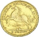 Braunschweig-Wolfenbüttel Fürstentum Karl I. 5 Taler 1745 M-EK (Braunschweig) Gold ss